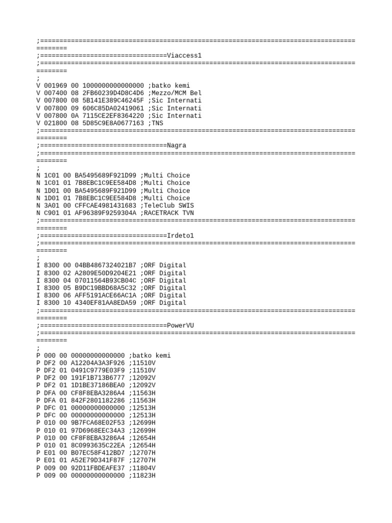 Codes de chaînes de télévision | PDF | Audiovisuel public | Média de masse