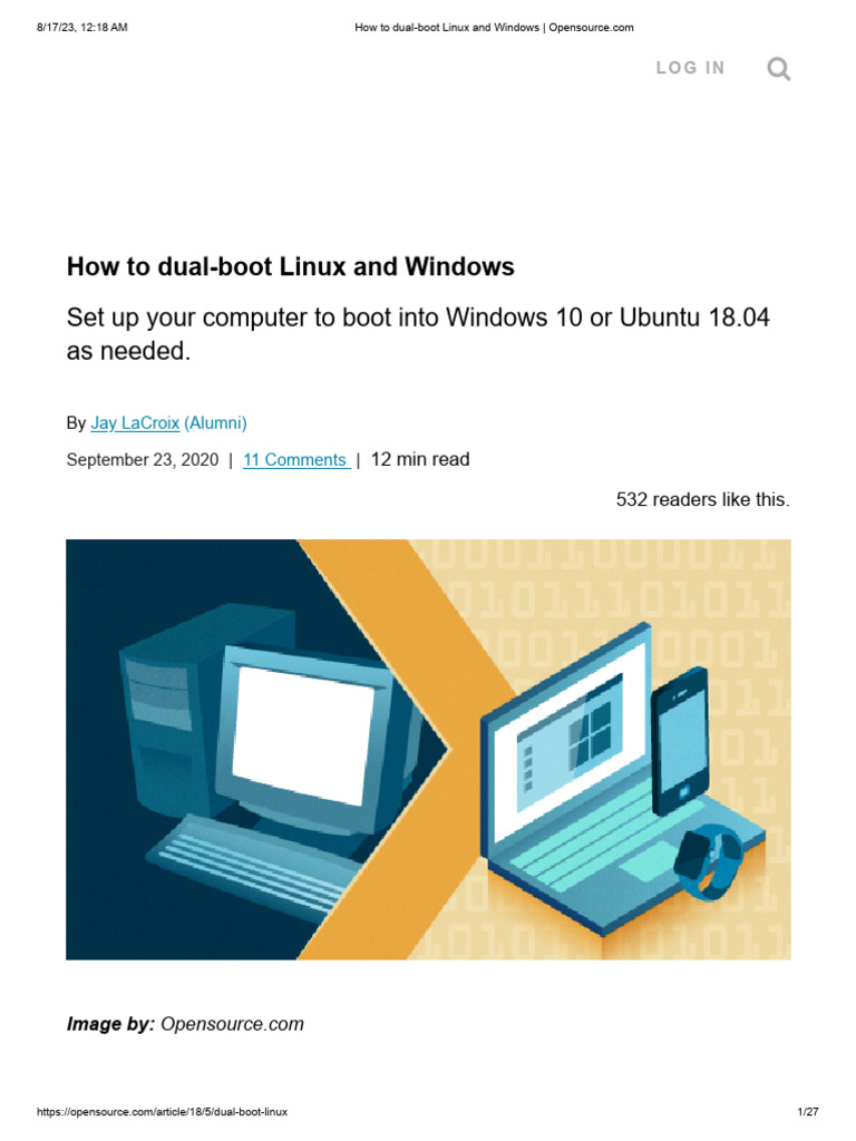Dual Boot Windows 10 and Ubuntu Guide | PDF | Installation (Computer ...