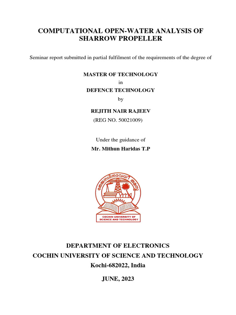 Computational Analysis of Sharrow Propeller | PDF | Propeller ...