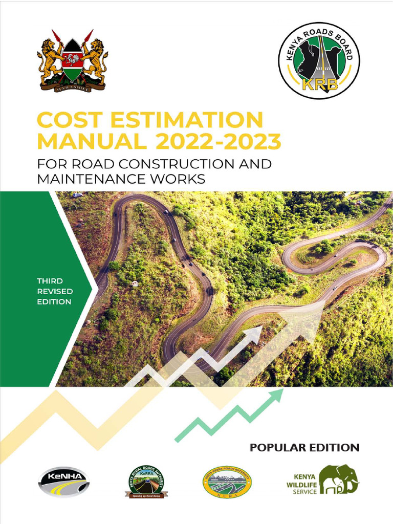 Cost Estimation Manual Main Edition 20222023 PDF Road Surface Road