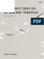 Introduction To Academic Writing