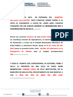 Constacia para Traslado Del Ministerio. Jeser Adiel Fuentes Coronado-Auxiliar de Enfermeria-Emergencia de Adultos