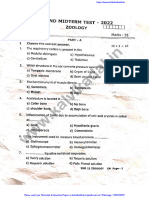 11th Zoology 2nd Mid Term Question Paper em 2022