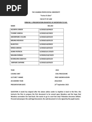 Demand letter, notice of intention to sue