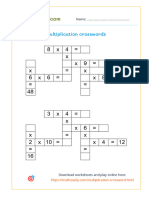 Multiplication Crosswords