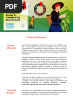 Syllabus - Gender and Environment