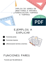 Ejemplos de Series de Fourier Pares e Impares y