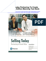 Selling Today Partnering To Create Value 14th Edition Manning Test Bank