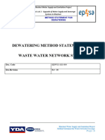 Dewatering Method Statement For Waste Water Network System
