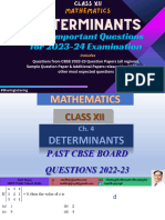 Class XII DETERMINANTS Most Important Questions For 2023-24 Examination (Dr. Amit Bajaj)