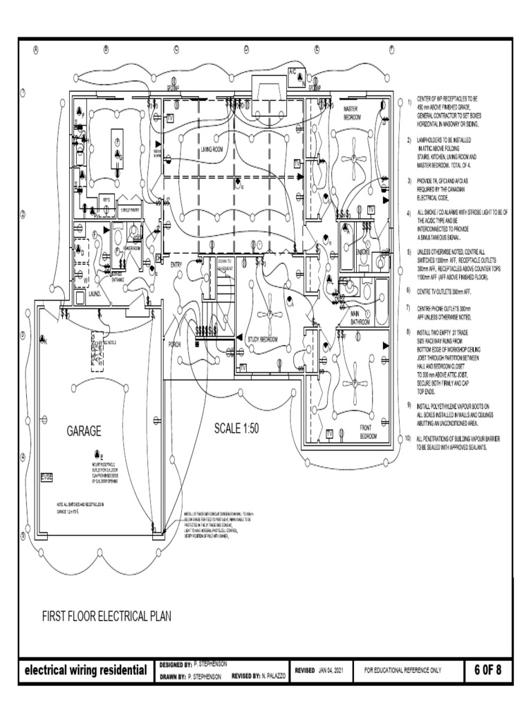 First Floor Electrical Plan | PDF | Components | Architectural Design