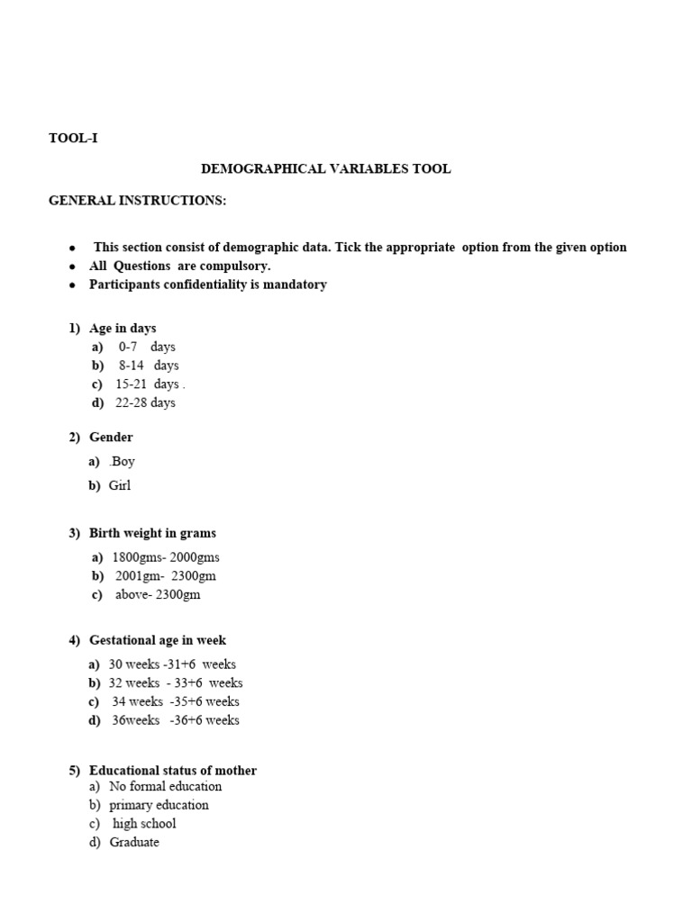 Tool I Tool Ii Scoring Pdf
