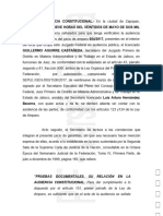 Audiencia Constitucional Donde Se Dicta Sentencia Concesión de Amparo Juzgado de Distrito en Jalisco