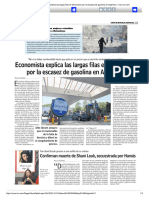 Economista Explica Las Largas Filas en Bencineras Por La Escasez de Gasolina en Argentina