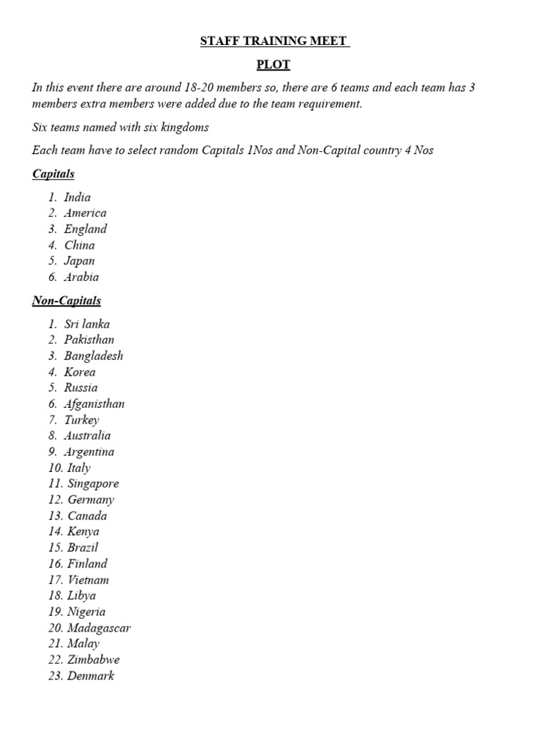 Staff Training Meet PDF