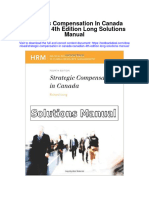 Strategic Compensation in Canada Canadian 4th Edition Long Solutions Manual