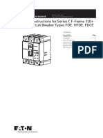 Installation Instructions For Series C F-Frame 310+ Electronic Circuit Breaker Types FDE, HFDE, FDCE