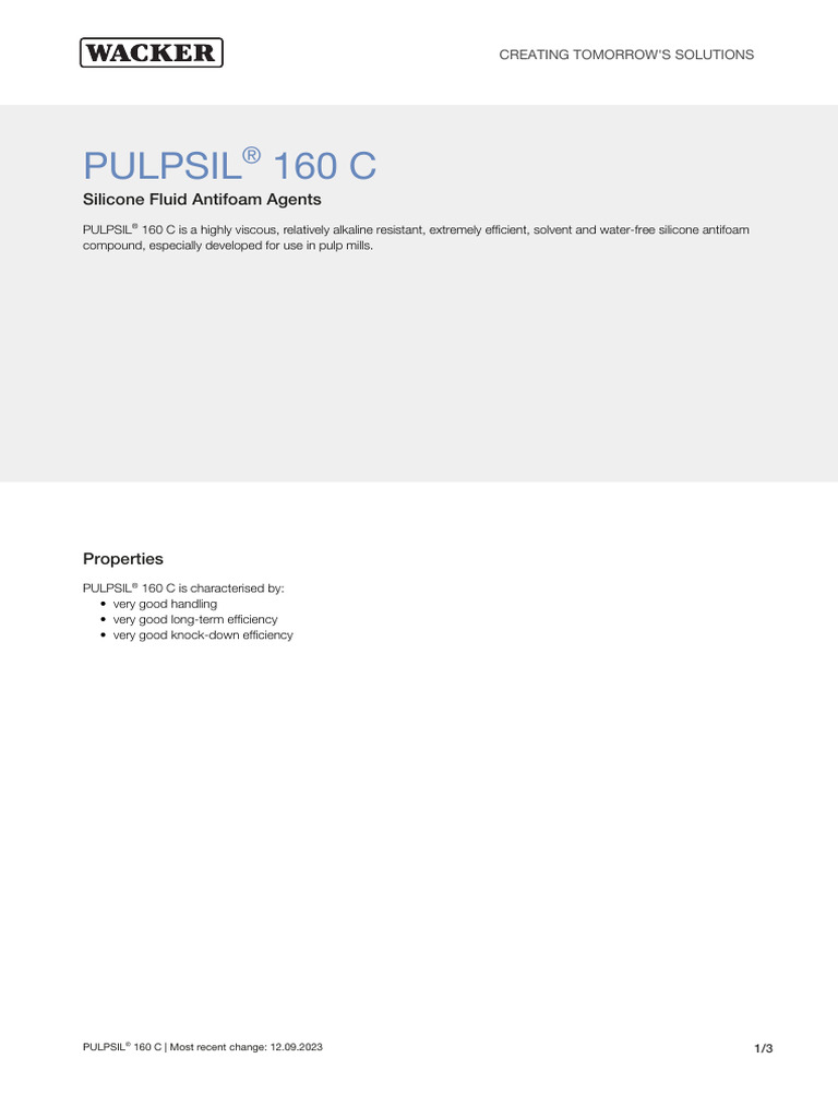 Pulpsil 160 c en 2023 09 12 pdf viscosity industrial processes