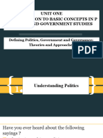 Introduction To Politics and Governance