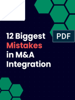 12 Biggest Mistakes in M&a Integration