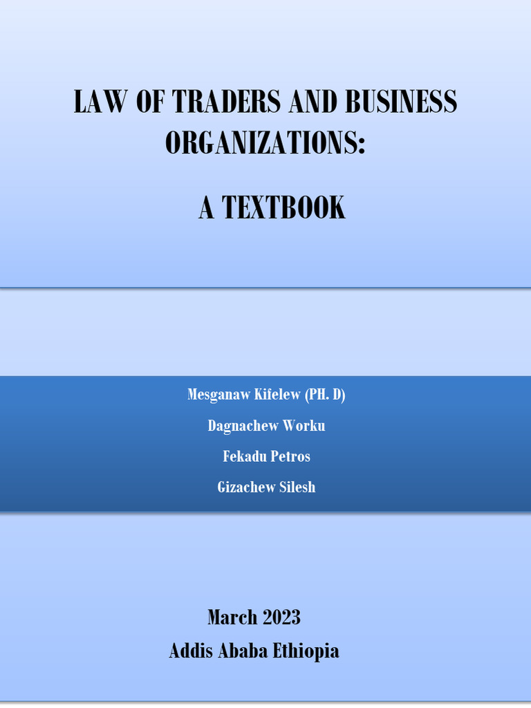 Law of traders and business organizations about law pdf bankruptcy