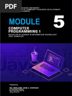 Module 5 - Fundamentals of Java Programming