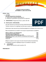 Activity Plan-Fil 4 - Pagsulat NG Talatang Naglalarawan