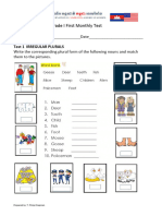 Grade I First Monthly Test