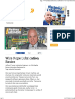 Wire Rope Lubrication