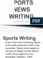 Sports News Writing 1