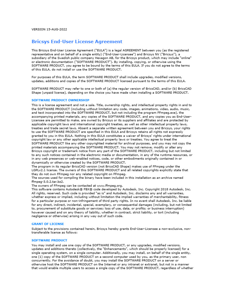 BricsCAD V23.2.04 (x64) en - US | PDF | License | Source Code