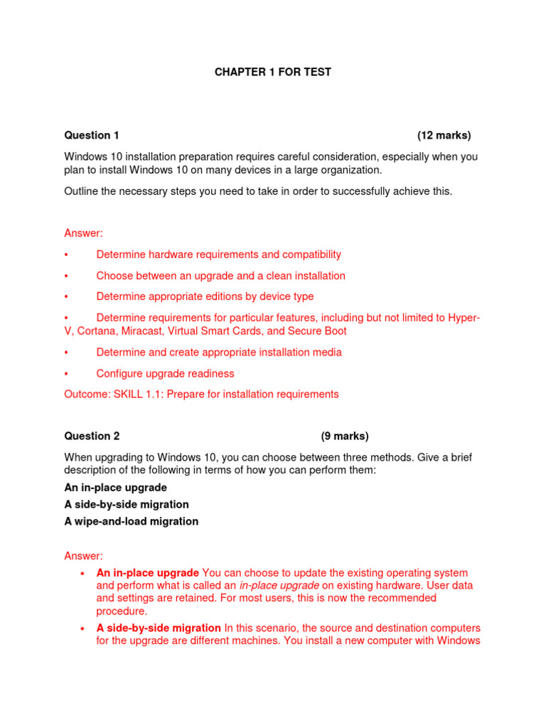 70-698 Students Practice Questions and Answers | PDF | Windows 10 | I Pv6