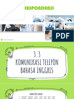 3.3 Menerapkan Komunikasi Telepon Bahasa Inggris
