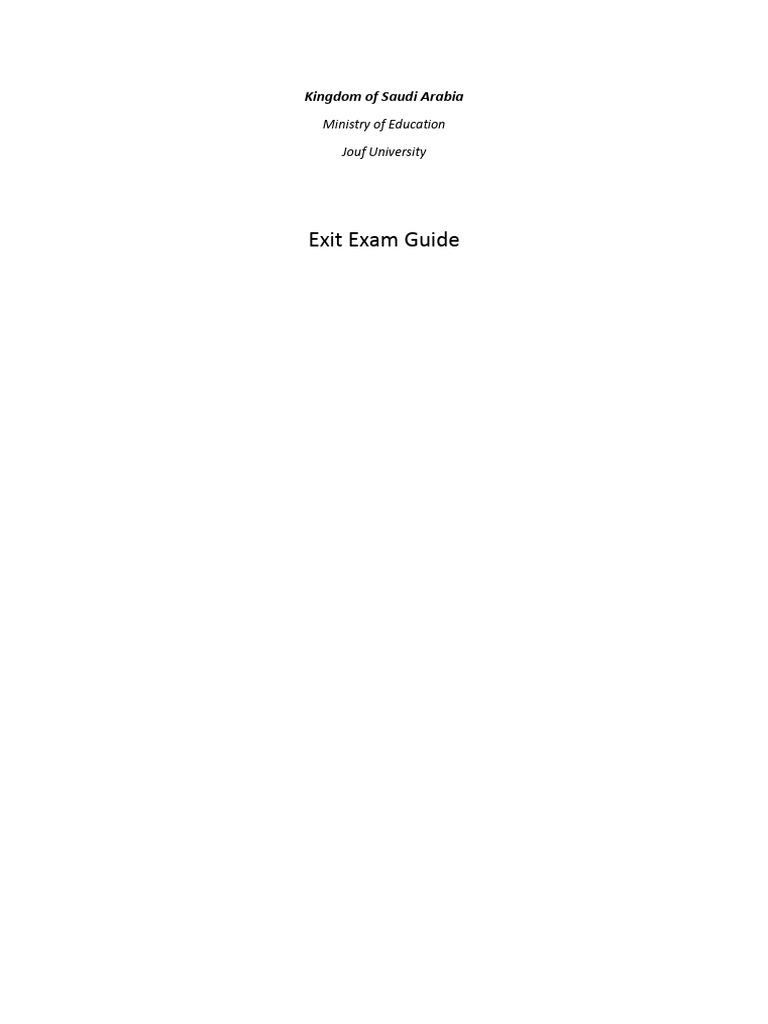 Exit Exam Guidelines for Graduates | PDF | Learning | Knowledge