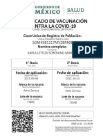 Certificado de Vacunacion - Karla Leticia Soberano Martinez