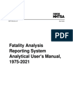 Fatality Analysis Reporting System Analytical User's Manual, 1975-2021