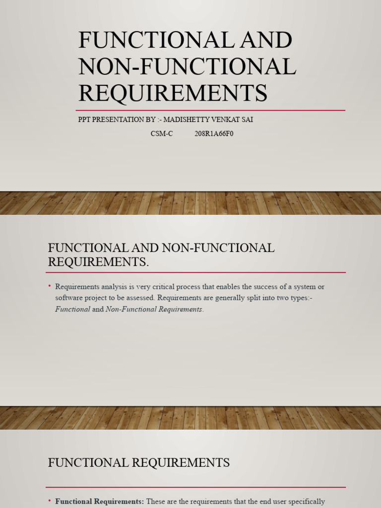 Functional vs Non-Functional Requirements | PDF | System | Computer Science