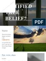 1.7 Justified True Belief (Class Presentation)