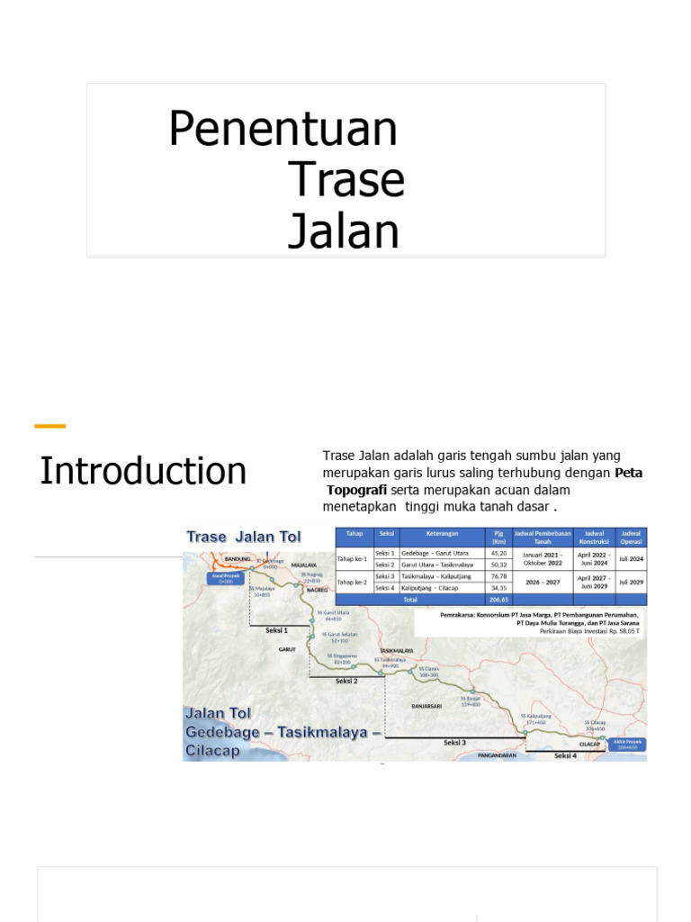 Geometri Jalan Penentuan Trase Jalan | PDF