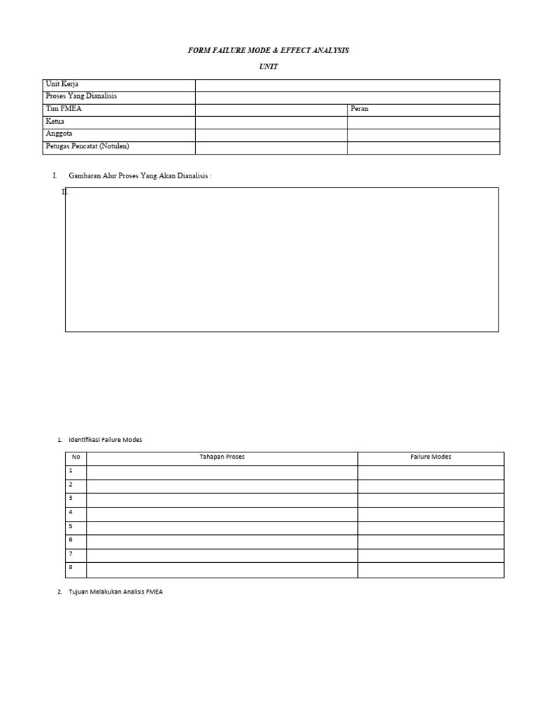Format Analisis FMEA yang Efektif | PDF