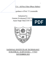 All Pass Filter - Analog Lab Report