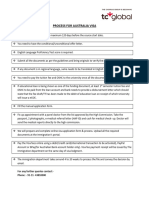 Visa Checklist Australia