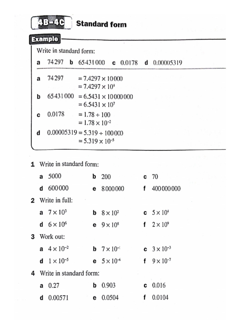 standard-form-homework-pdf