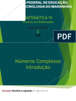 1.1 Introdução Ao Estudo Dos Números Complexose