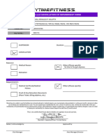 Cancellation Form of Anytime Fitness