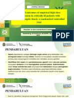 Hasil Klinis Dari Meropenem Dosis Tinggi Empiris Pada Pasien Sakit Kritis Dengan Sepsis Dan Syok Septik - Uji Coba Terkontrol Secara Acak