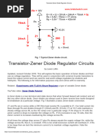 Transistor-Zener Diode Regulator Circuits