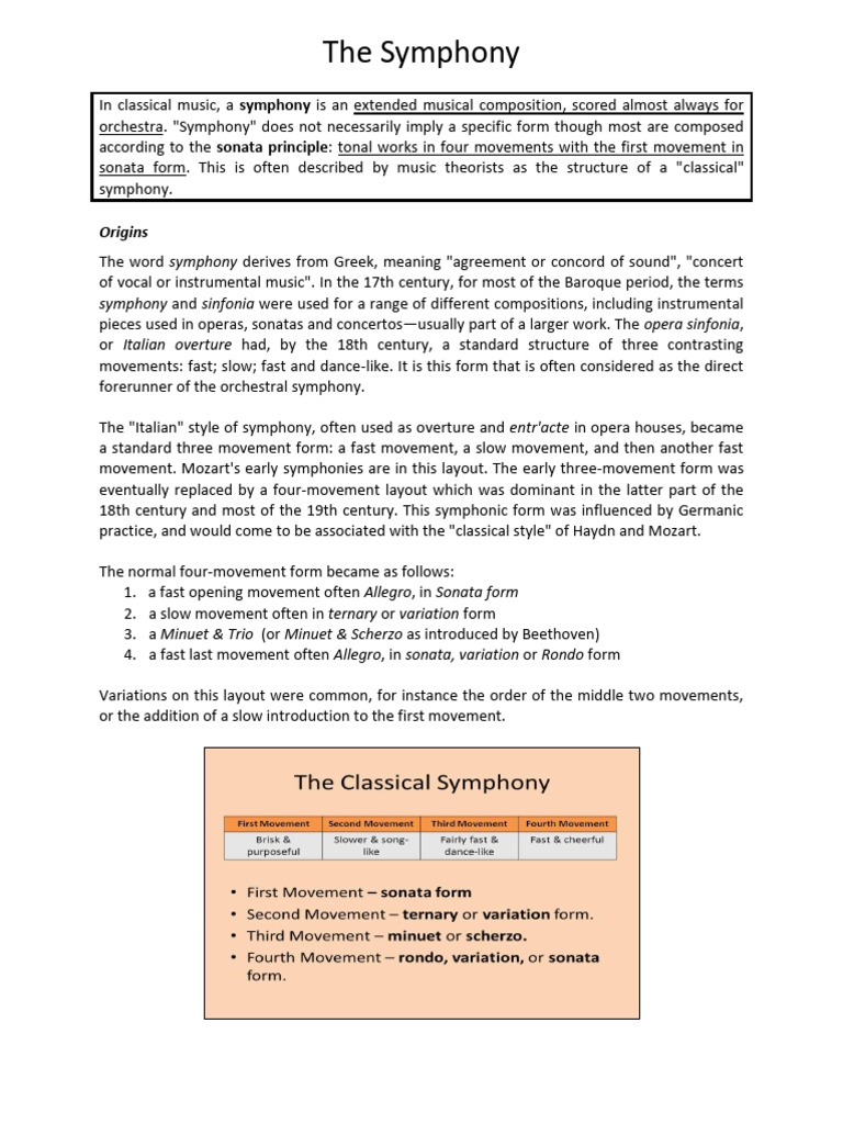 Understanding Symphony Structure and Origins | PDF | Art | Poetry