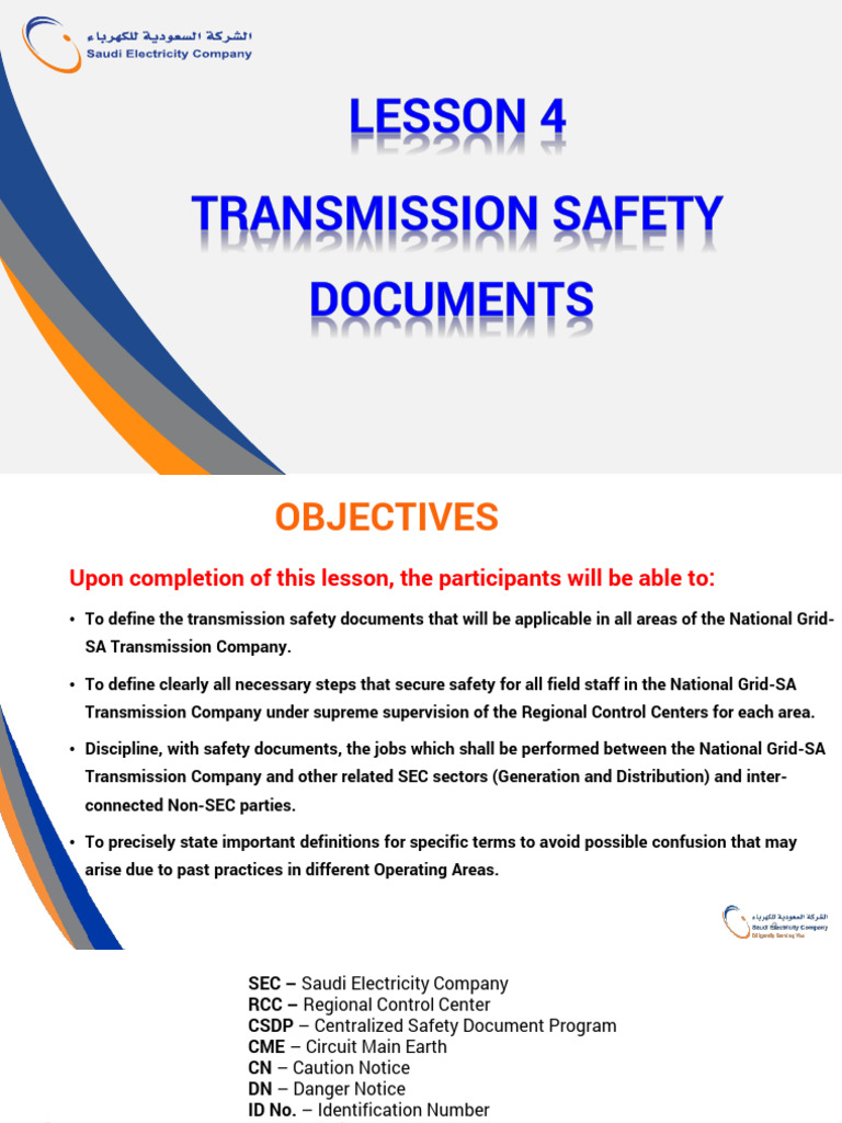Lesson 4 PDF Safety Electrical Engineering
