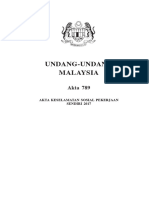 Akta 789 - Akta Keselamatan Sosial Pekerjaan Sendiri 2017